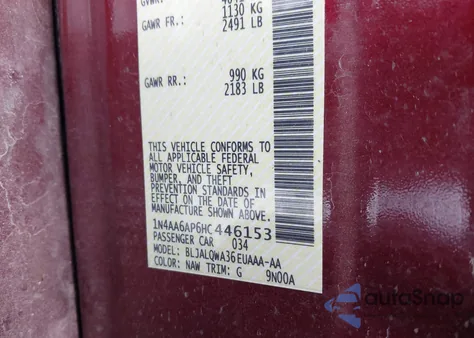 2017 Nissan Maxima 3.5 S from USA, damaged, VIN 1N4AA6AP6HC446153